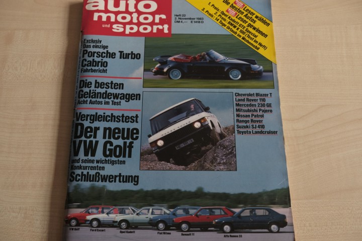 Deckblatt Auto Motor und Sport (22/1983)